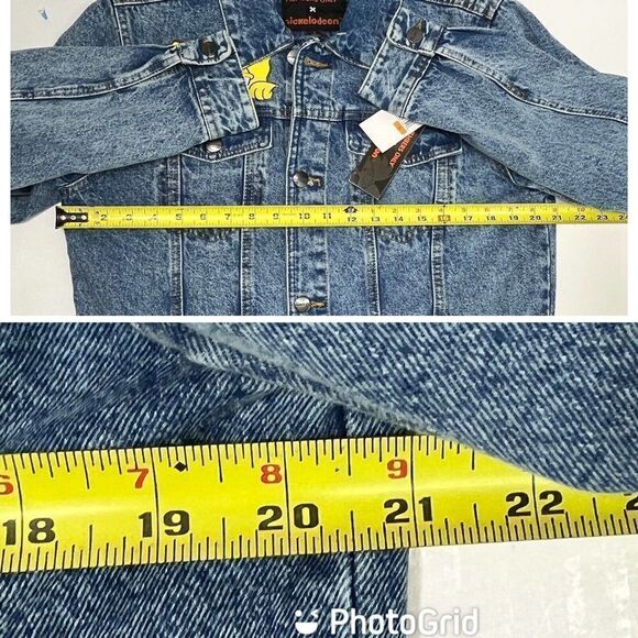 Members Only x Sponge Bob Trucker Denim Jean Jacket X Nickelodeon Size Small New - Picture 11 of 12